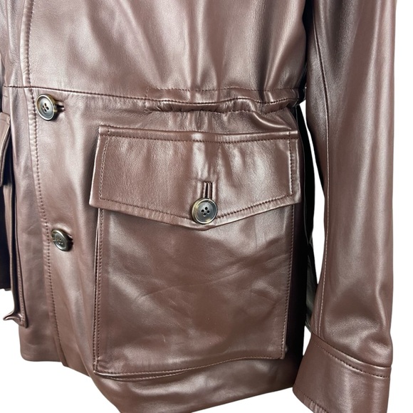 Matteo Perin Italian Luxury Handmade Brown Leather Jacket - Picture 6 of 16